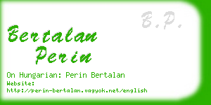 bertalan perin business card